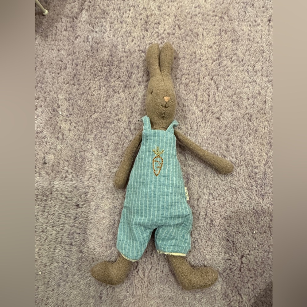 Maileg Rabbit , Size 2 - Rabbit & Overall Outfit